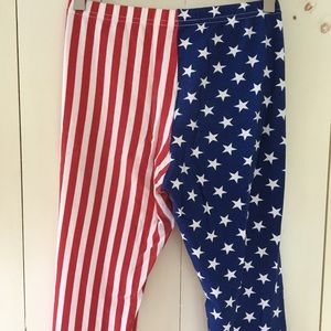 American Apparel American Flag Leggings